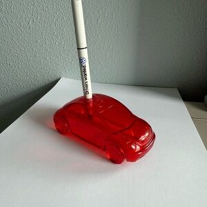 Volkswagen VW Beetle Bug Detroit Auto Show Promotional Pen Holder & Original Pen